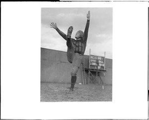 Haskell Indian Fullback McLain kicking