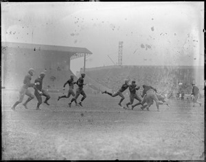 Football action at Fenway