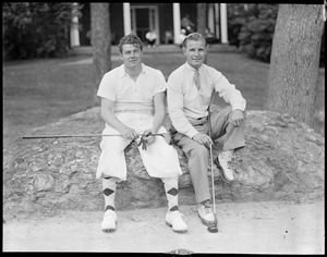 Lawson Little (white knickers) Johnny Goodman, Brookline Country Club