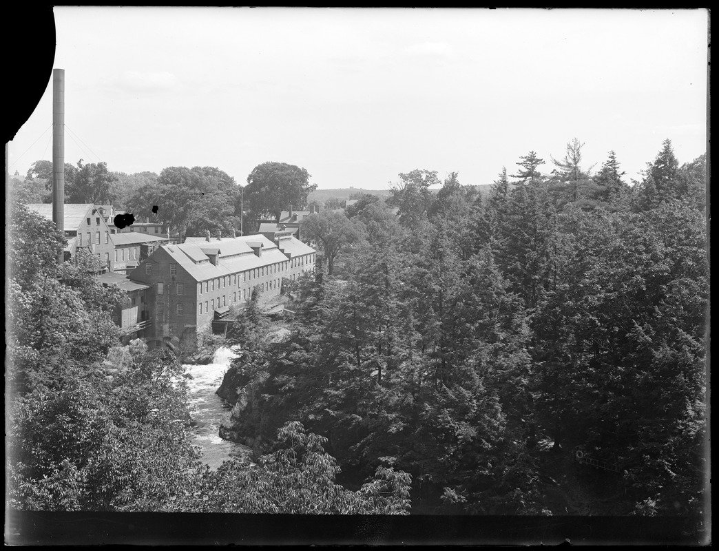 Sudbury Department, Sudbury Aqueduct, view from Echo Bridge, looking towards mill, Newton; Wellesley, Mass., Jul. 1, 1920