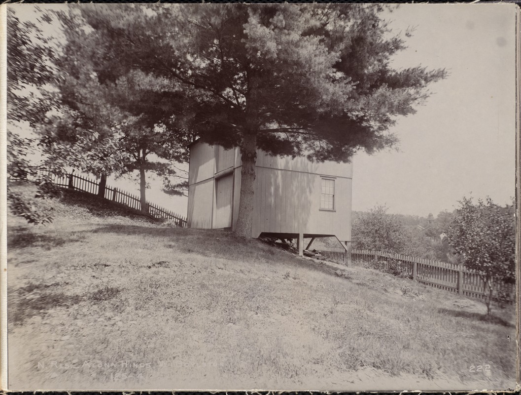 Wachusett Reservoir, Alona Hinds' barn, on north side of Prospect Street, from the south, West Boylston, Mass., Jul. 2, 1896