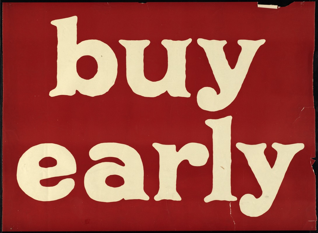 Buy Early, Liberty Loan Poster, World War I
