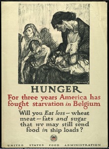 U. S. Food Administration Rationing Poster, World War I