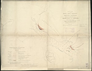 Plan of main ship channel in Boston Harbor showing the work of removing certain obstructions to navigation