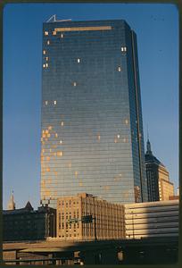 John Hancock Building with wind damage