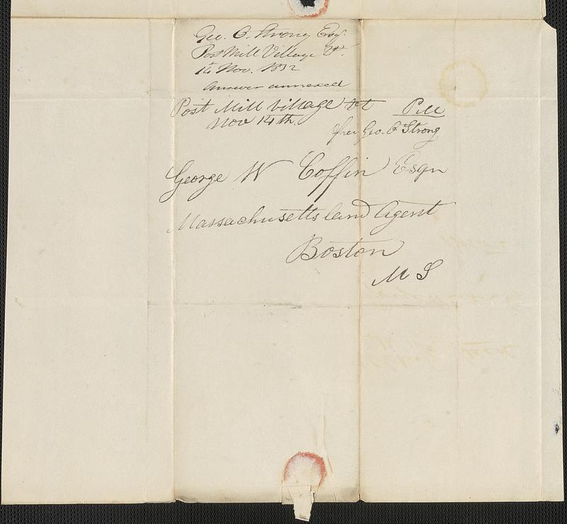 George Strong to George Coffin, 14 November 1832 - Digital Commonwealth