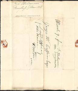 D. Holman to George Coffin, 9 March 1836