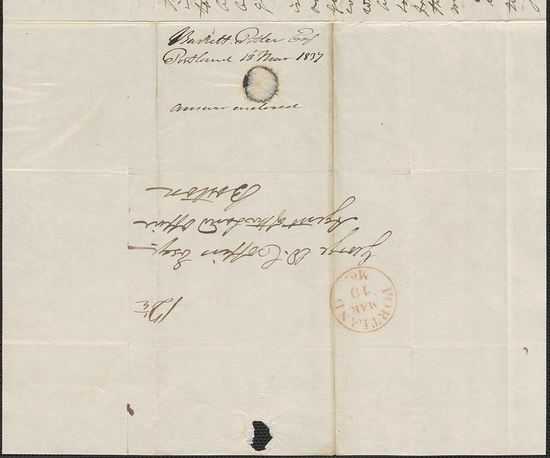 Barrett Potter to George Coffin, 18 March 1837 - Digital Commonwealth