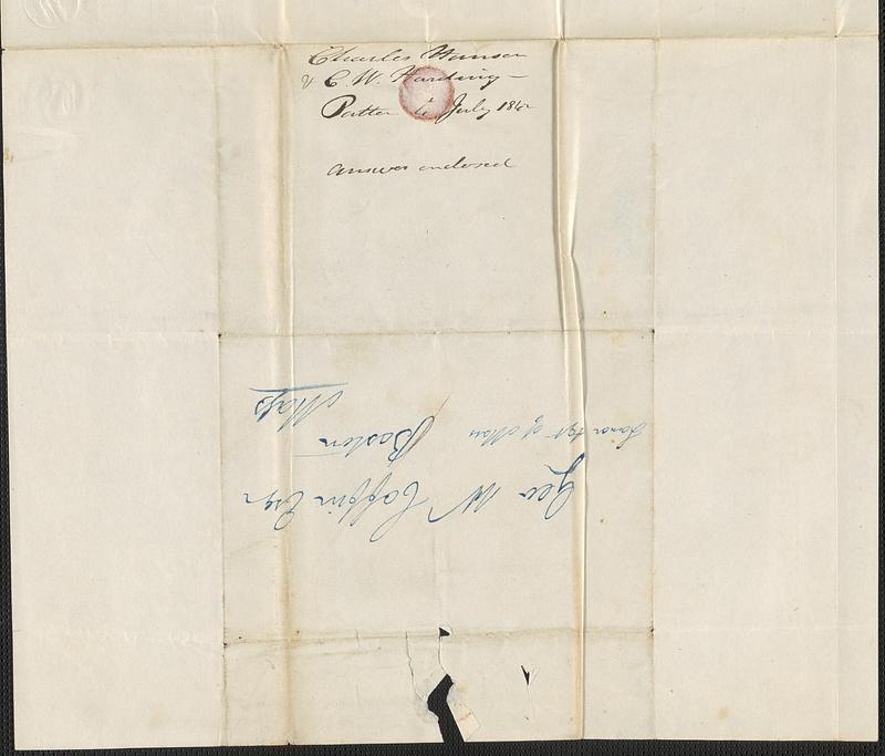 Charles Hanson and C.W. Harding to George Coffin, 4 July 1842 - Digital ...