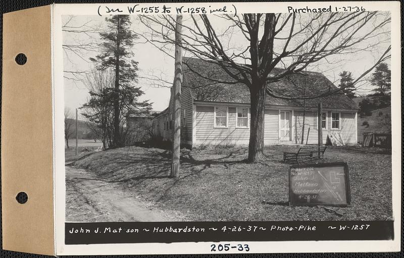 John J. Matson, house, Hubbardston, Mass., Apr. 26, 1937 - Digital ...