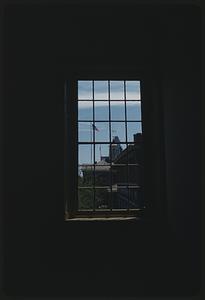 View through window of Independence Hall cupola, Philadelphia, Pennsylvania