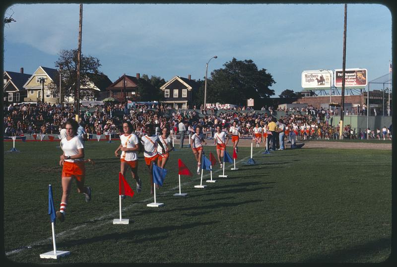 Track team at track event, Somerville