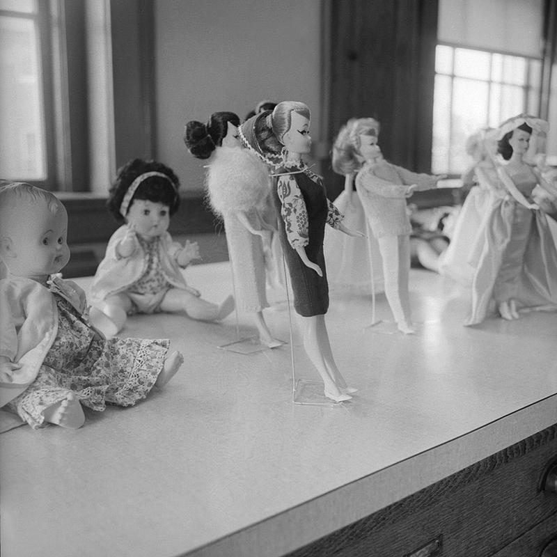 Doll dress making at Vocational High School, Hillman Street, New Bedford