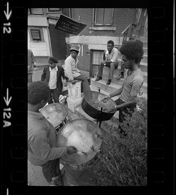 Steel drums summer sidewalk concert, South End Digital Commonwealth