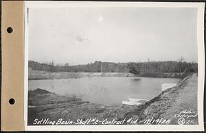 Contract No. 14, East Portion, Wachusett-Coldbrook Tunnel, West Boylston, Holden, Rutland, settling basin at Shaft 2, Holden, Mass., Dec. 19, 1928