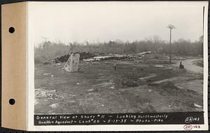 Contract No. 20, Coldbrook-Swift Tunnel, Barre, Hardwick, Greenwich, general view at Shaft 11, looking northwesterly, Quabbin Aqueduct, Hardwick, Mass., May 13, 1935