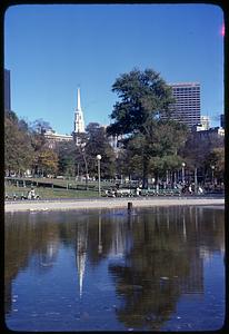 Boston Common Frog Pond, Park Street Church in background