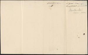 Mashpee Revolt, 1833-1834 - Abstract of Receipts and Expenditures from 1824-1832