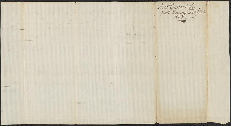 Herring Pond and Black Ground Accounts, 1803