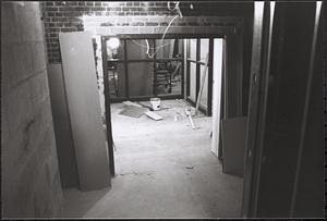 Library addition under construction interior