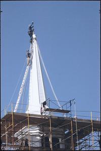 Community Church steeple reconstruction