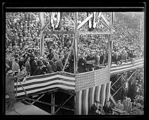 Pres. Hoover speaking from grandstand
