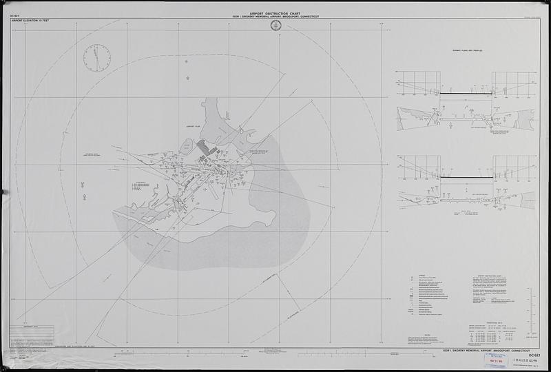 Airport obstruction chart, OC 621, Igor I. Sikorsky Memorial Airport, Bridgeport, Connecticut