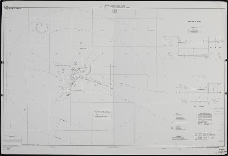 Airport obstruction chart, OC 5058, Bloomington/Normal Airport, Bloomington, Illinois