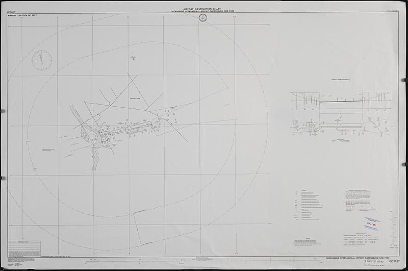 Airport obstruction chart, OC 5207, Ogdensburg International Airport, Ogdensburg, New York