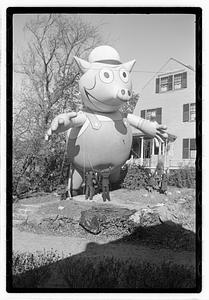 Giant pig character balloon