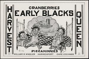 Harvest Queen Cranberries Early Blacks Barrel Box Label