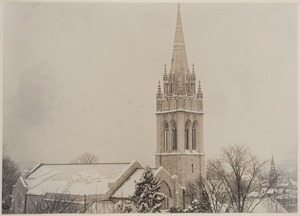 Photograph Album of the Newell Family of Newton, Massachusetts - Two Congregational Churches, West Newton, Massachusetts -