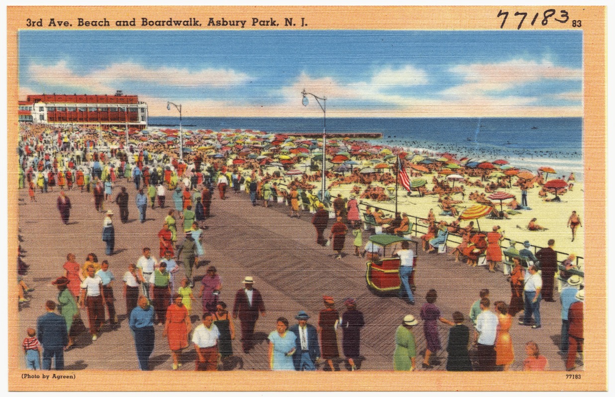 3rd Ave. beach and boardwalk, Asbury Park, N. J.