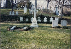 Coolidge Family Plot at Mount Auburn Cemetery, includes JGC and HSC gravestones