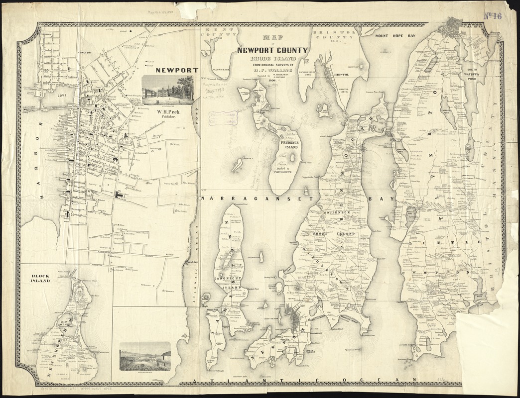 Map of Newport County, Rhode Island