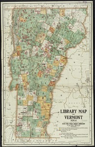 Library map of Vermont, 1914