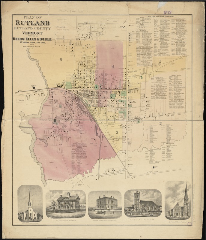 Plan of Rutland, Rutland County, Vermont
