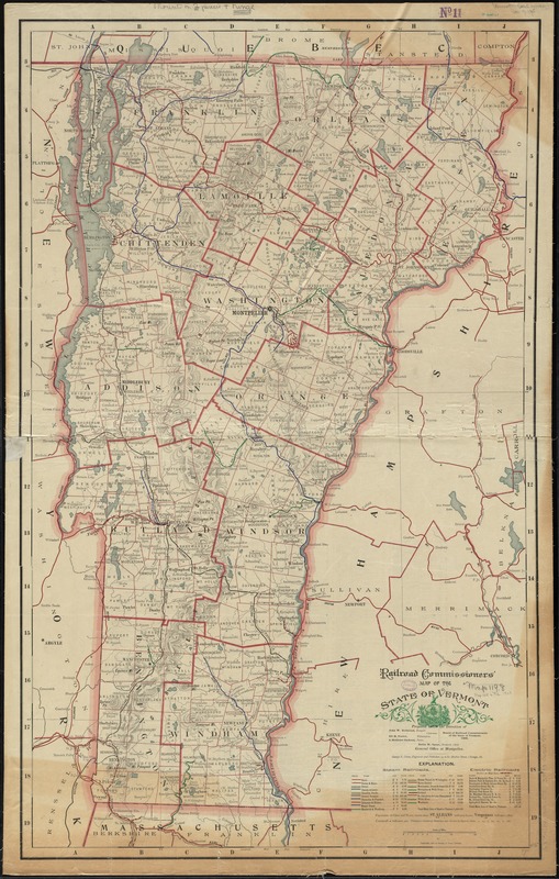 Railroad Commissioners' map of the State of Vermont