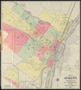 Map of the cities of Albany and Rensselaer and portions of Bath and East Greenbrush, New York