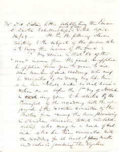 Letter to Philena McKeen from Edward Buck, Clerk, May 4, 1879