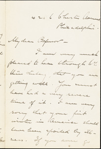 Witmer, Lightner, 1867-1956 autograph letter signed to Hugo Münsterberg, Philadelphia, 06 March 1893