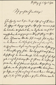 Ziegler, Theobald, 1846-1918 autograph letter signed to Hugo Münsterberg, Strassburg i. Elsass, 11 April 1904