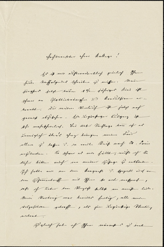 Ziehen, Theodor, 1862-1950 autograph letter signed to Hugo Münsterberg, Berlin, 09 July 1904