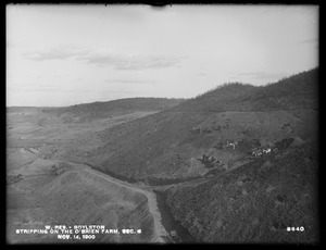 Wachusett Reservoir, stripping on the O'Brien farm, Section 6, Boylston, Mass., Nov. 14, 1900