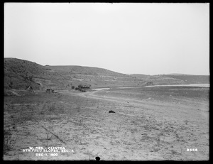 Wachusett Reservoir, stripped slopes near Moulton & Mahoney's hoist, Section 6 [or Section 4], Clinton, Mass., Dec. 11, 1900