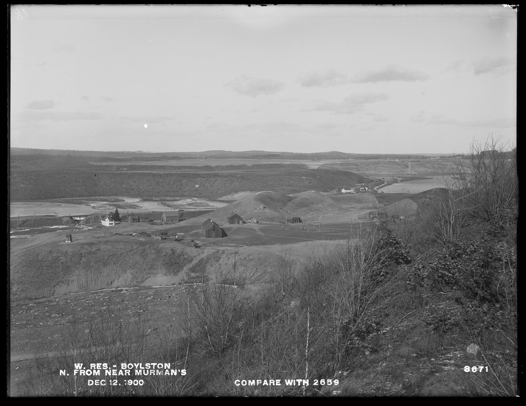 Wachusett Reservoir, north from near Murman's, (compare with No. 2659), Boylston, Mass., Dec. 12, 1900
