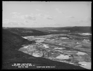 Wachusett Reservoir, stripped area on Section 6, site of Dumping Platform No. 6 (compare with No. 3235), Boylston, Mass., Dec. 12, 1900