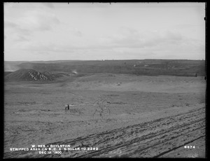 Wachusett Reservoir, stripped area on Section 6, above Sawyer's Mills (similar to No. 3292), Boylston, Mass., Dec. 12, 1900