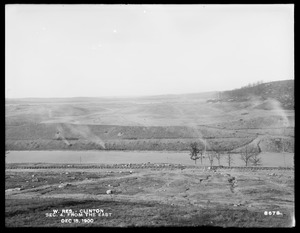 Wachusett Reservoir, stripped area on Section 4, just above the dam site; looking westerly, Clinton, Mass., Dec. 15, 1900