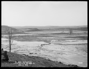 Wachusett Reservoir, Section 6, looking southwest in the O'Brien meadow, Boylston, Mass., Dec. 15, 1900